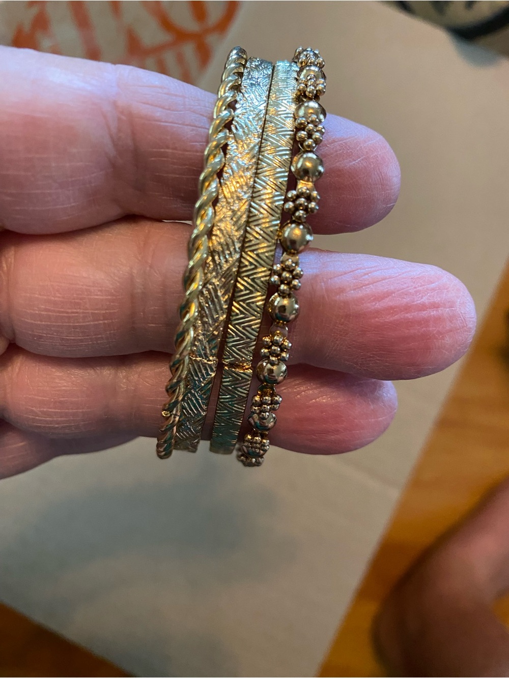 Gold-Tone Stackable Bangle Bracelet Set - Women Jewelry